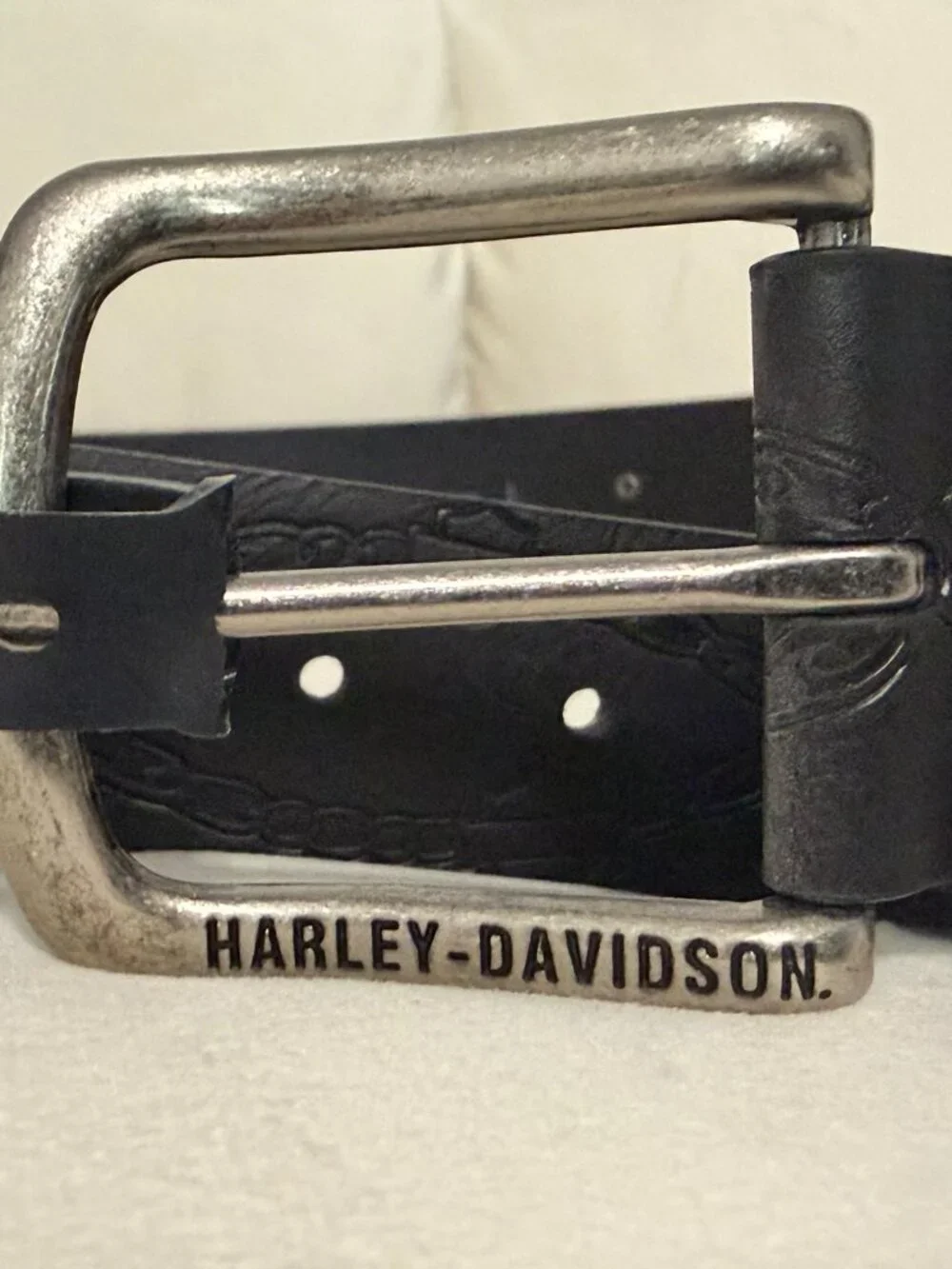 Harley-Davidson Black Studded Leather Belt Size Large - New With Tags